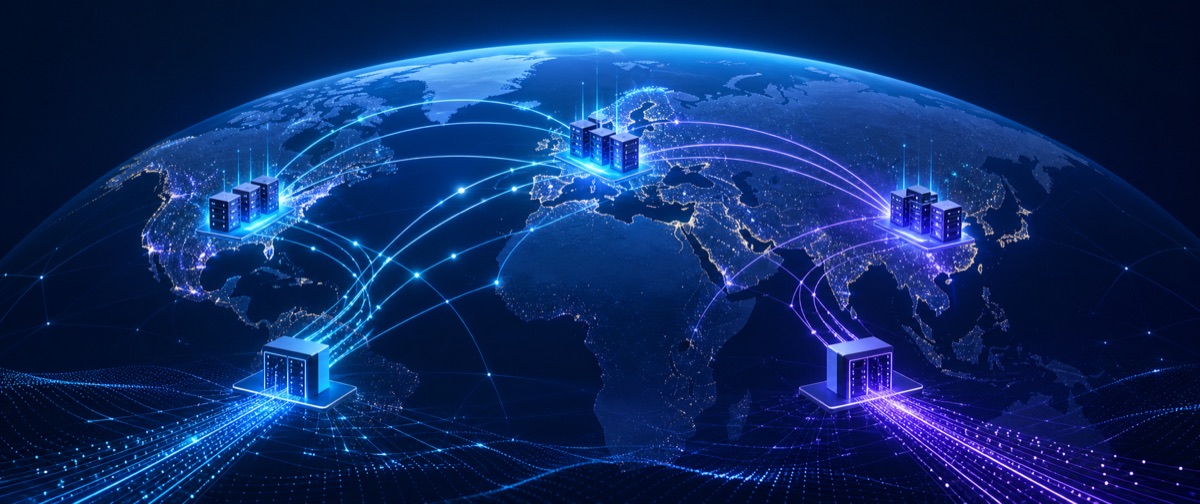 Global dual-stack network routes connecting North America, Europe and APAC