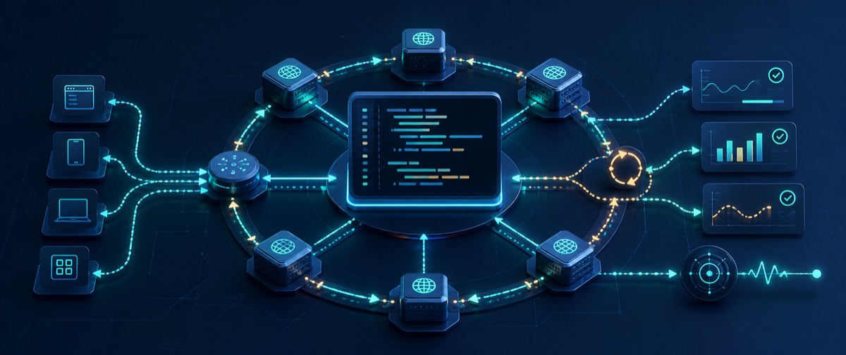 Python request workflow connected to rotating proxy gateways, retries and monitoring