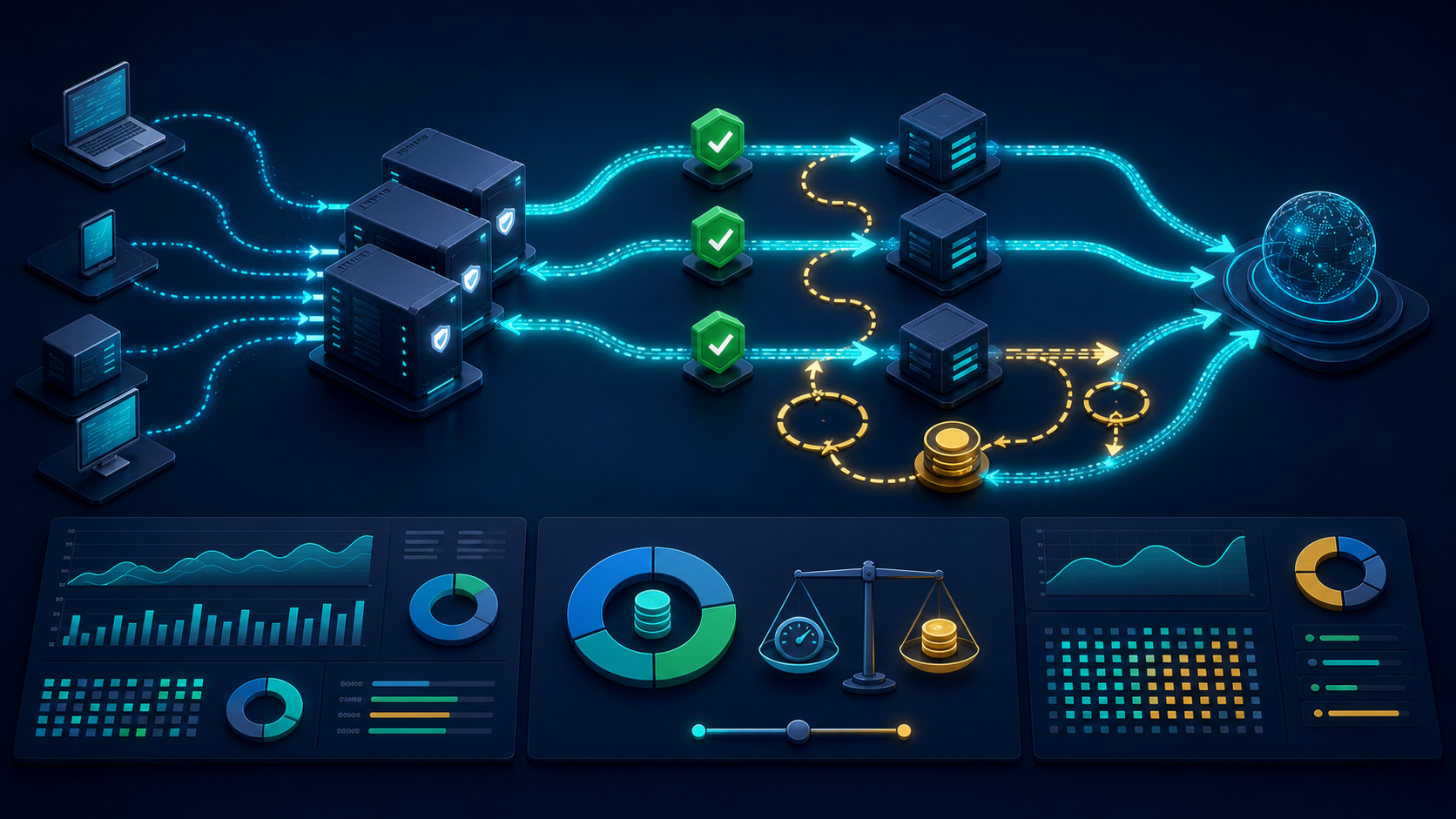 Proxy cost and successful request analytics dashboard