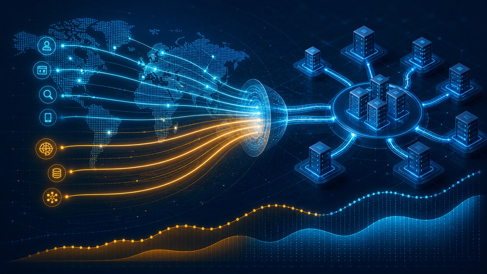 Global AI crawler traffic flowing through content infrastructure