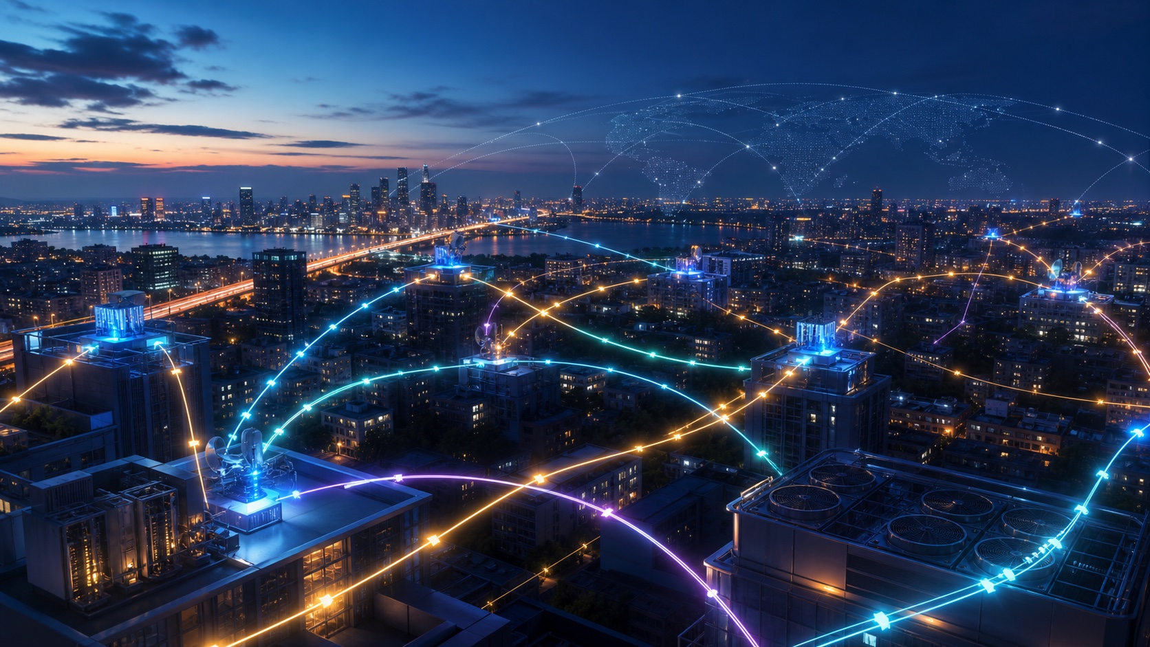 City-scale Internet edge network with stable and rotating fiber routes between regional nodes