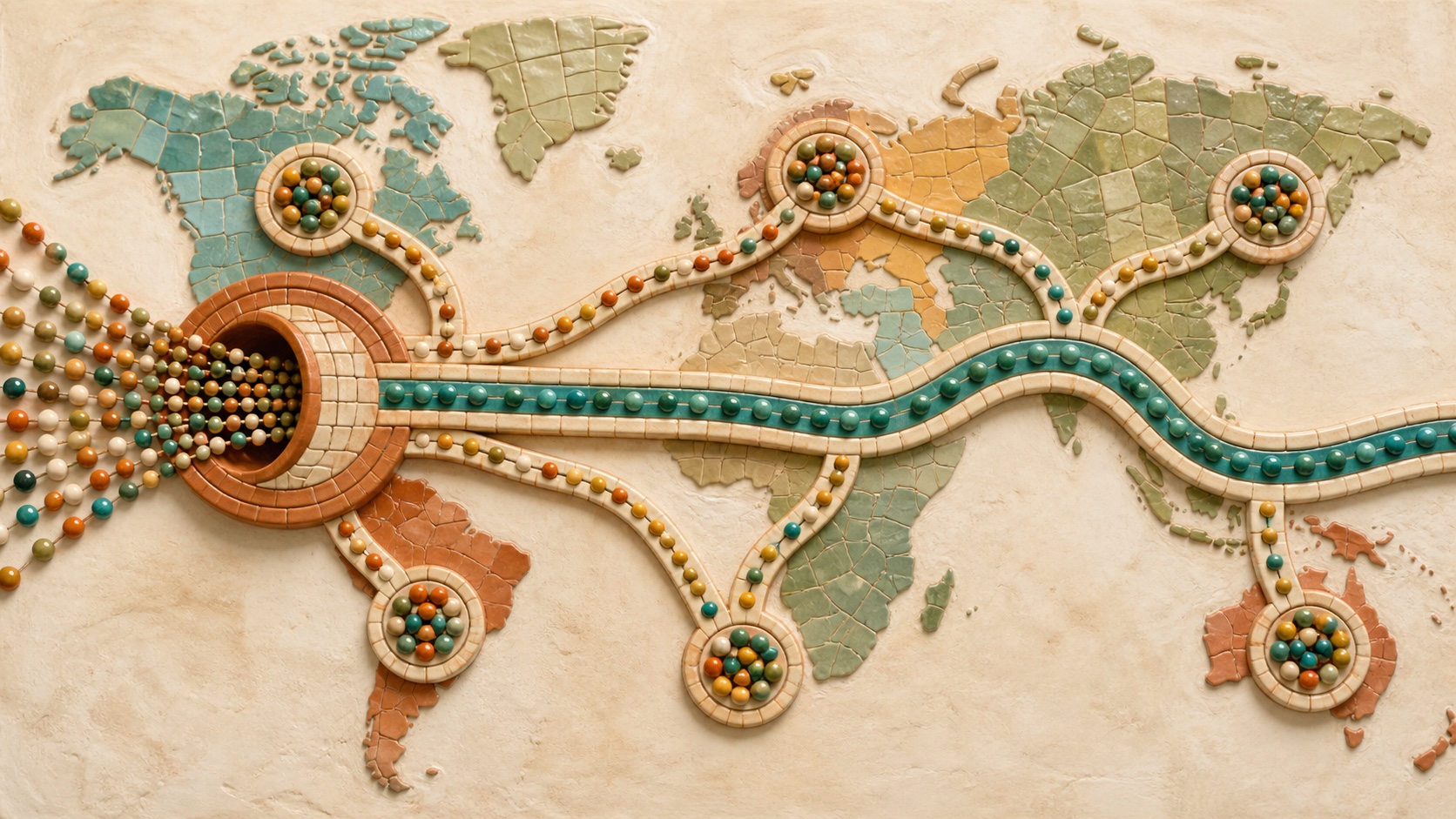Ceramic Internet map showing persistent and newly opened proxy routes