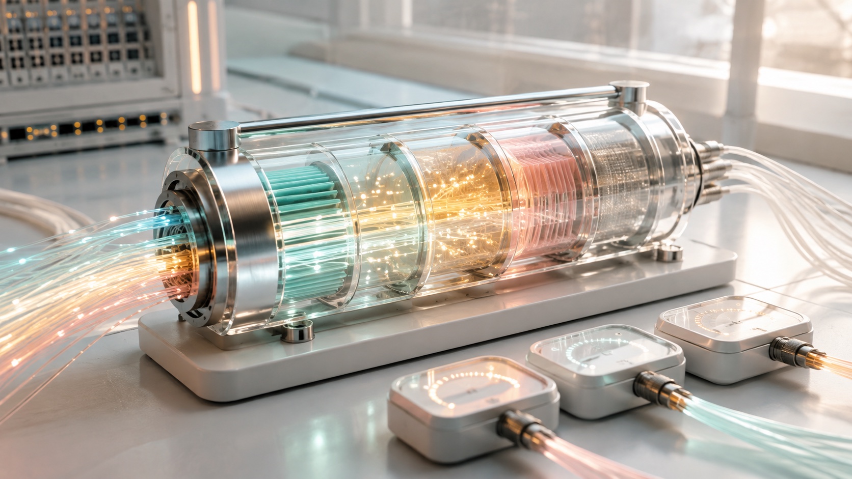 A precision optical regulator measures several internet data streams before capacity is allocated