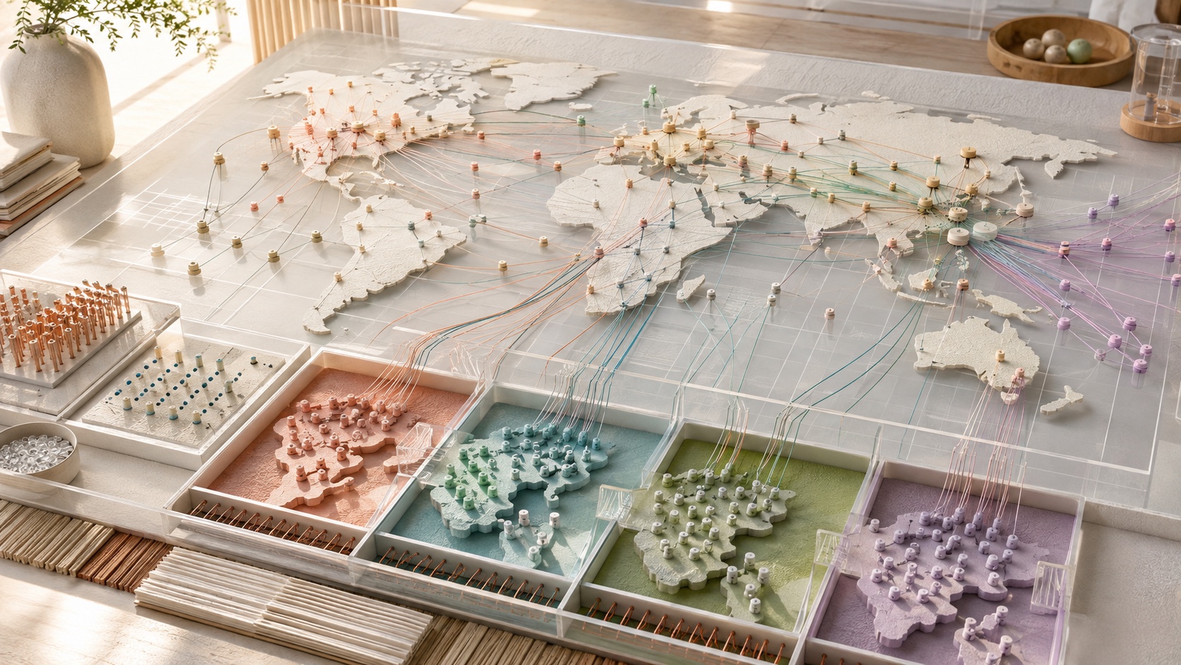 A bright internet laboratory tracks global network routes as they move between measured cohorts