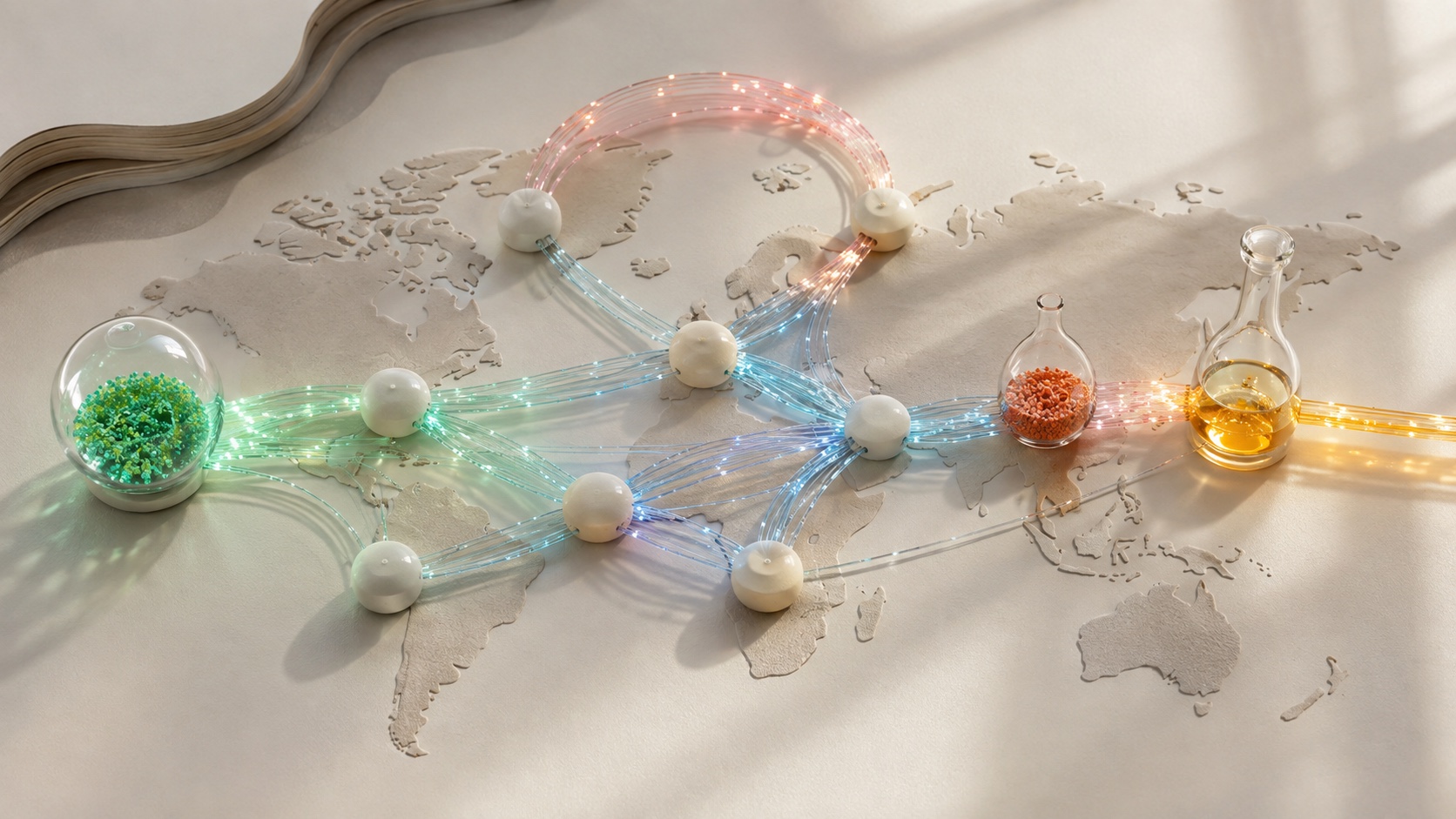 A bright physical model of global internet routes measures raw proxy traffic, retry overhead and useful output